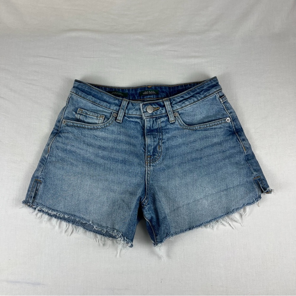Wild Fable Mid-Rise Mid Short Women's Denim‎ Cut off Shorts, Size 0 Regular